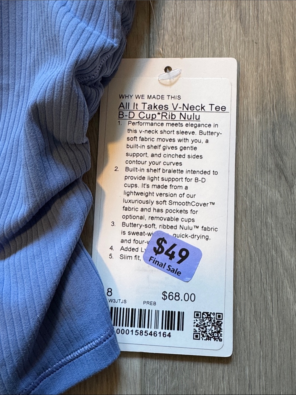 Lululemon Blue & Teal Size 8 NWT Bundle Top & Leggings All It Takes, WT, Glow Up - Picture 5 of 5